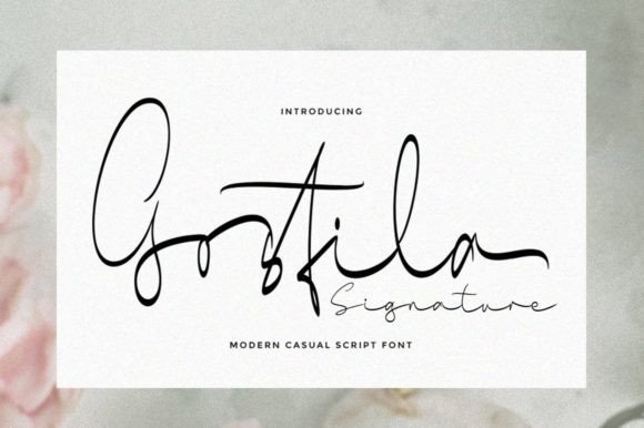 Gosfila Signature: A Natural Script Font for Digital Design