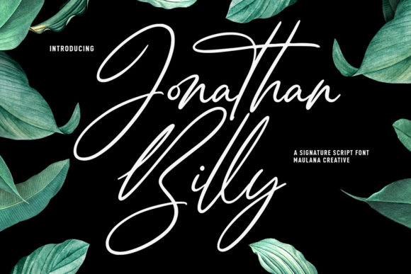 Jonathan Billy: A Script Font for a More Expressive Editorial Mood