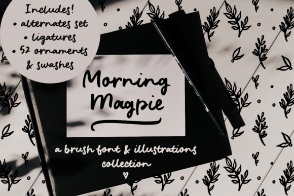 Morning Magpie: A Handwritten Script Font for Digital Design