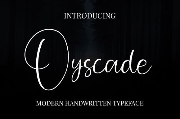 Oyscade: A Charming Script Font for Editorial Design